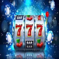Live blackjack table betting chips close up hand cards